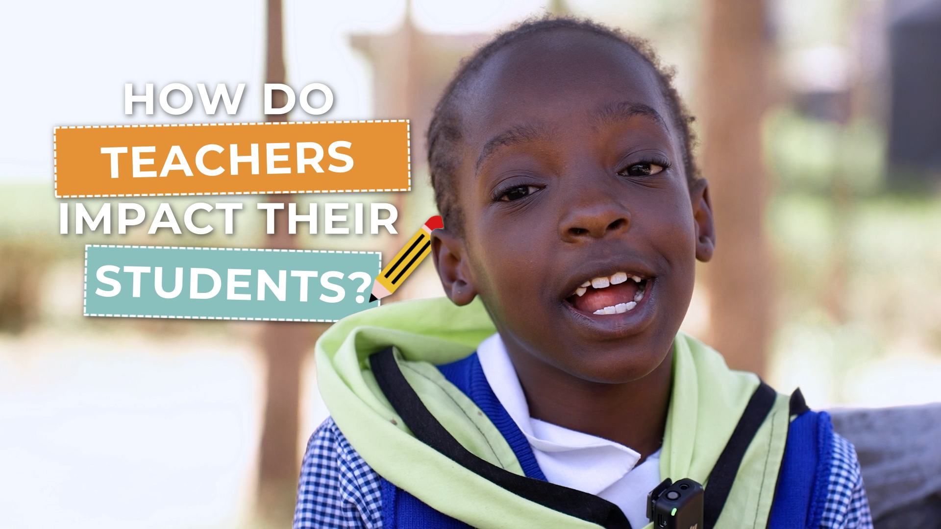 Preview image for the video "How Teachers Impact Their Students | World Teachers’ Day". Preview image for the video "How Teachers Impact Their Students | World Teachers’ Day" - A young Black girl with her hair in cornrows speaks next to graphics that read "How Do Teachers Impact Their Students?".