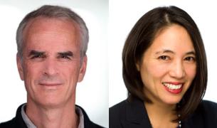 Professional headshot images of Federico Eisner, a white man, and Frances Lim, an Asian woman