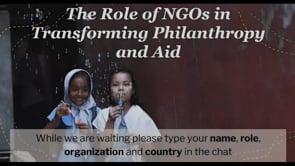Preview image for the video "Global Conference 2020: The Role NGOs in Transforming Philanthropy and Aid". Preview image for the video "Global Conference 2020: The Role NGOs in Transforming Philanthropy and Aid".